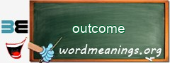 WordMeaning blackboard for outcome